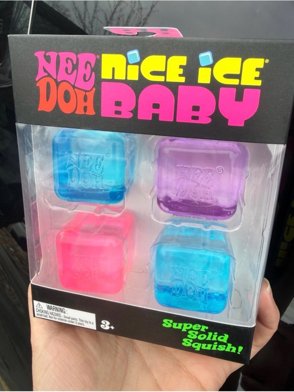 Nice Ice Baby Squishy Ice Cube Toy - Pink, Blue, Purple mini squishy. NEW